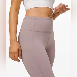 lululemon Fast and Free Mauve Leggings